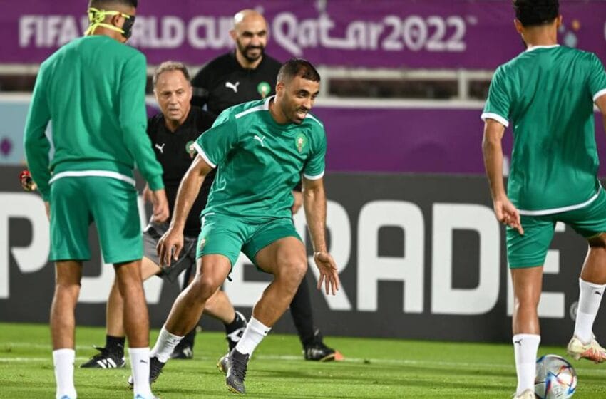 المنتخب المغربي يخوض أول حصة تدريبية في قطر استعدادًا لكأس العالم