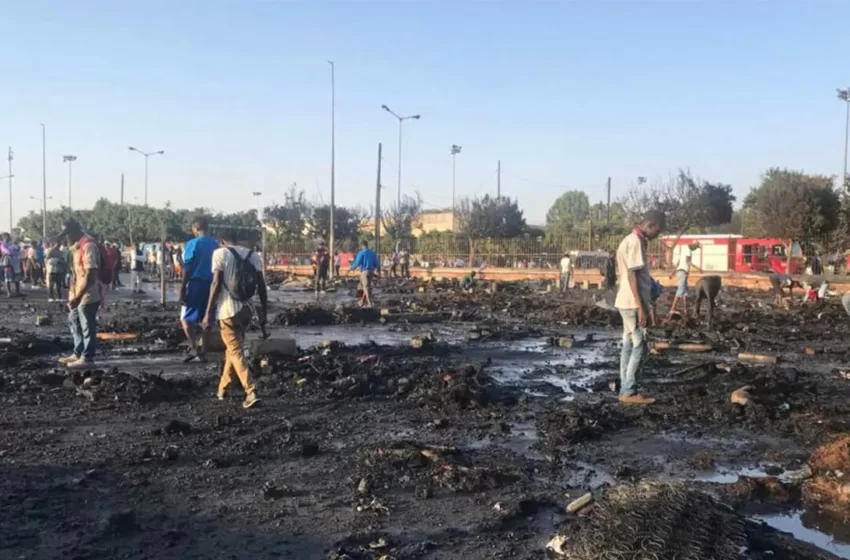  السلطات تكشف حصيلة حريق “مخيم” المهاجرين قرب محطة أولاد زيان بالدار البيضاء