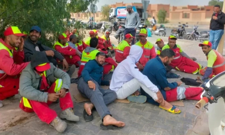  حقوقيون بمراكش يُنددون باقدام شركة النظافة بالتامنصورت على حرمان عمالها من أجورهم